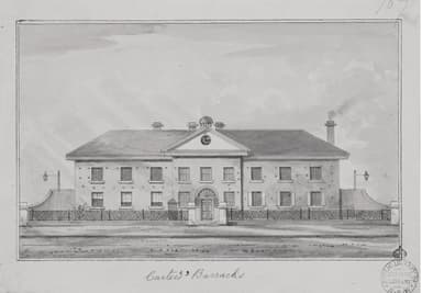 Carters' Barracks. By unknown artist, previously attributed to Joseph Fowles in _Drawings in Sydney_. [ca. 1840-1850], PX*D 123 / FL3170456, Mitchell Library, State Library of New South Wales.