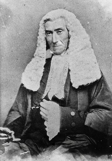 Judge John Hubert Plunkett in robes and wig. Australian National Maritime Museum’s William J Hall collection.